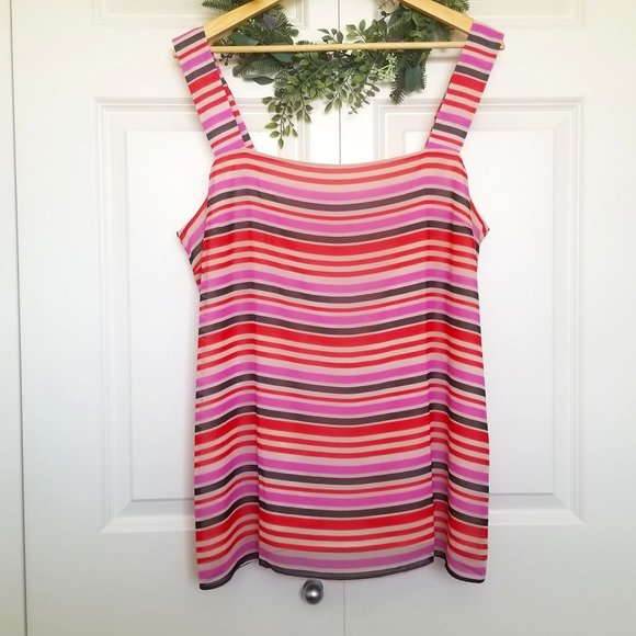 EUC CAbi Mod Stripe Banded Cami Tank #3448 - Picture 1 of 11